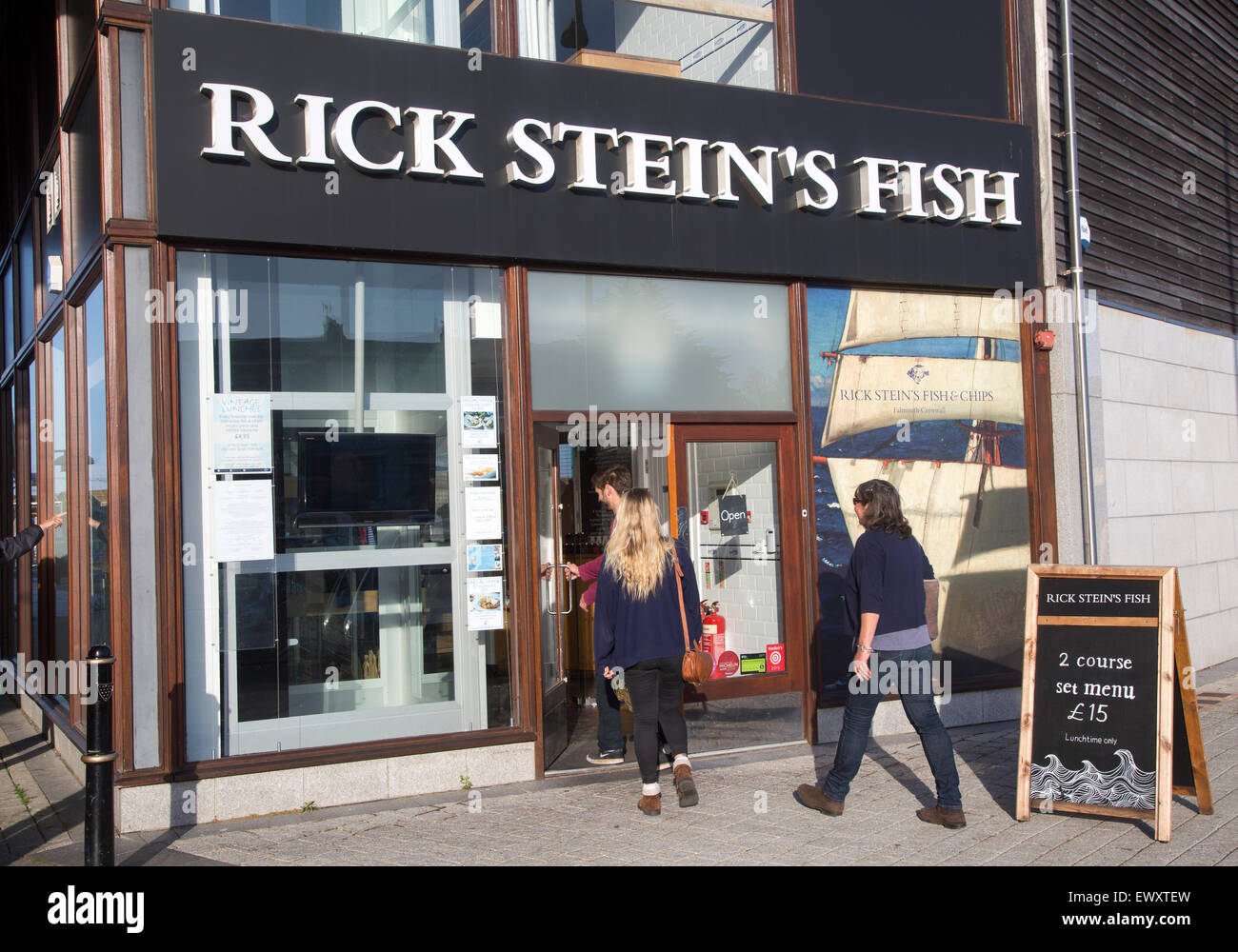 Rick Stein's Fish restaurant, famous TV chef, Falmouth, Cornwall