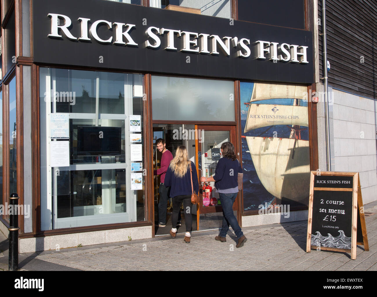 Rick Stein's Fish restaurant, famous TV chef, Falmouth, Cornwall