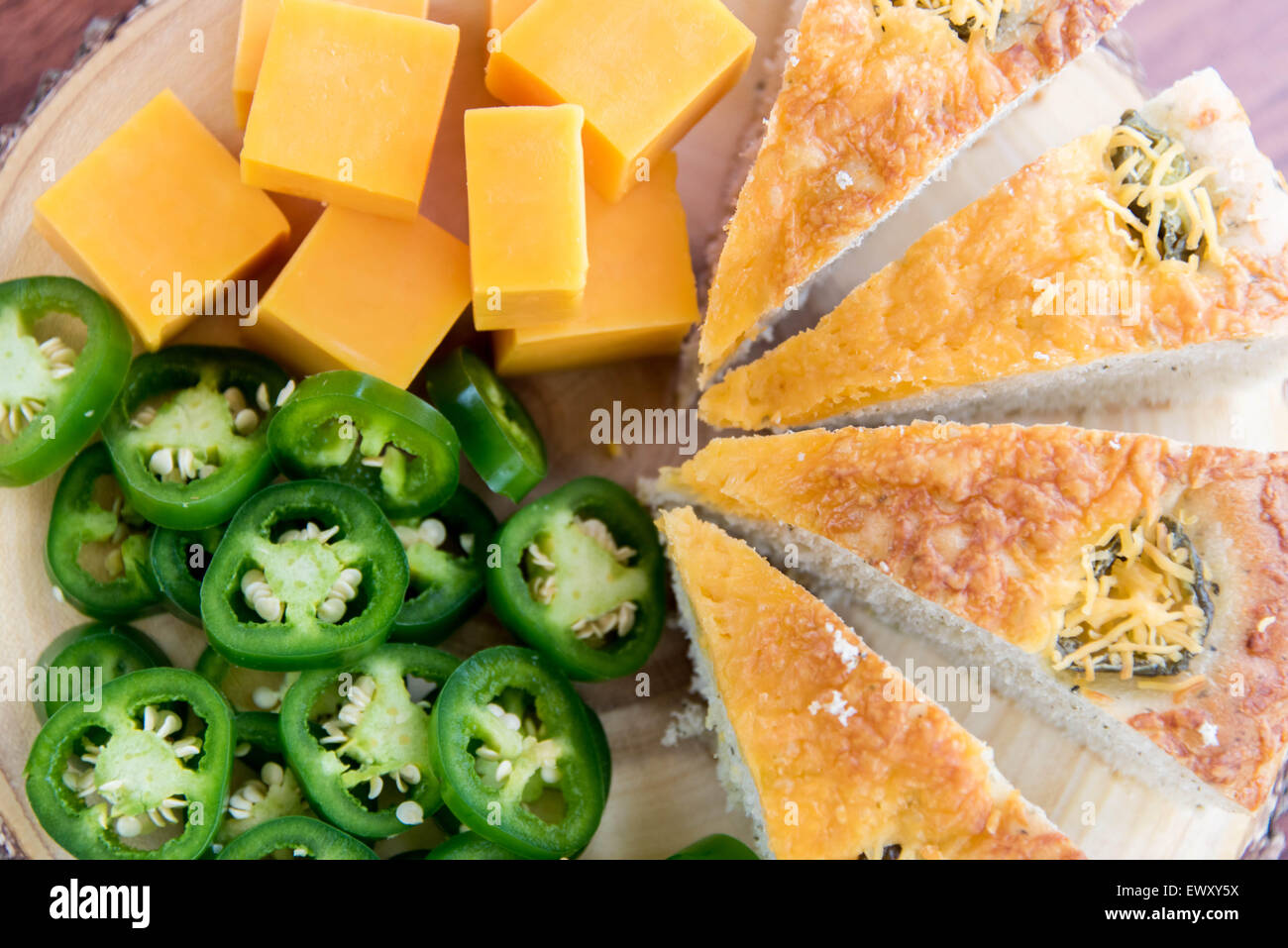 a fresh baked loaf of jalapeno cheddar bread Stock Photo Alamy