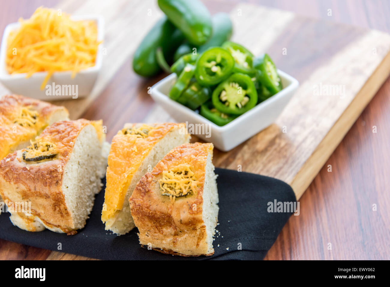 a fresh baked loaf of jalapeno cheddar bread Stock Photo Alamy