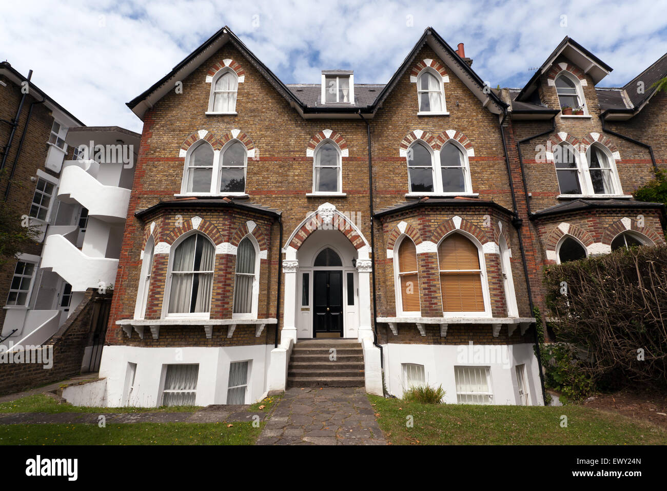 A grand 4-storey Edwardian Mansion in Wickham Road, Brockley, Lewisham Stock Photo