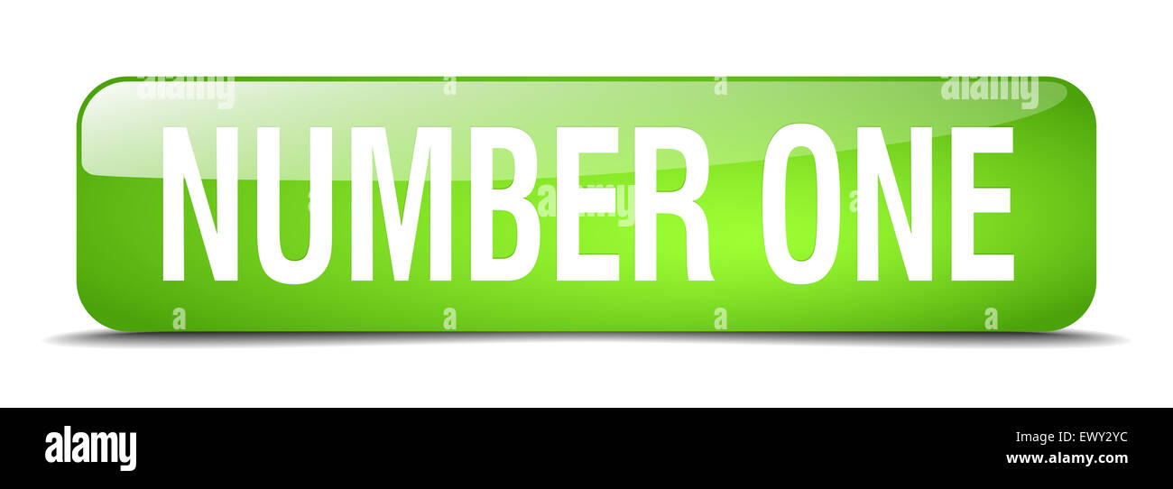 Glossy green one number Cut Out Stock Images & Pictures - Alamy