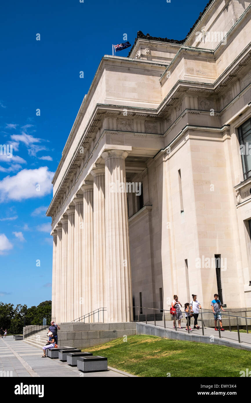 The Auckland Museum building in The auckland domain, Parnell, new Zealand. Neoclassical architecture Stock Photo