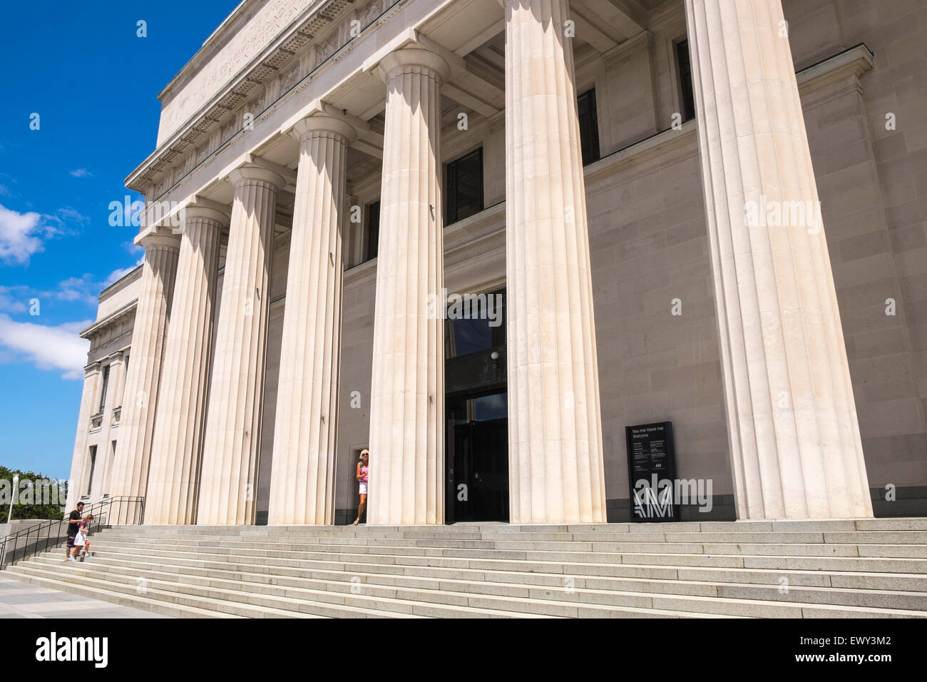 The Auckland Museum building in The auckland domain, Parnell, new Zealand. Neoclassical architecture Stock Photo