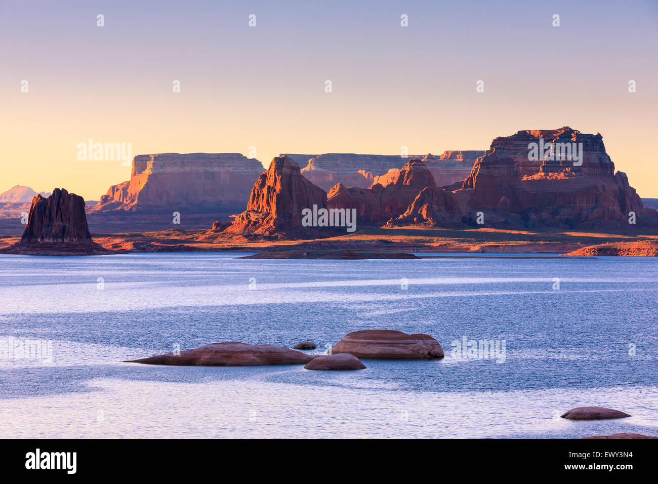 Padre Bay, from Cookie Jar Butte. Lake Powell, Utah, USA Stock Photo