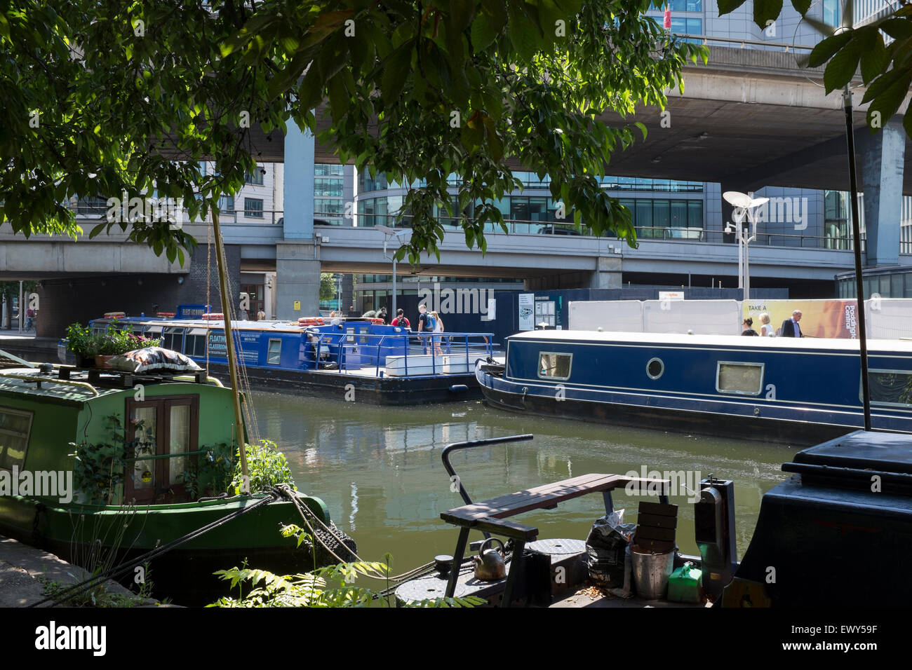 General view of the Paddington Basin in West London by the Grand Union Canal Stock Photo
