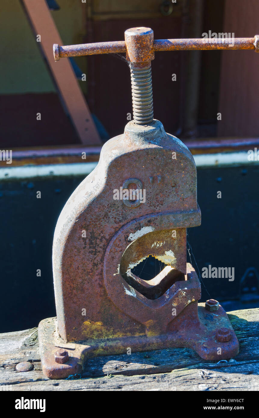 One vice to hold something to work with stock photo alamy