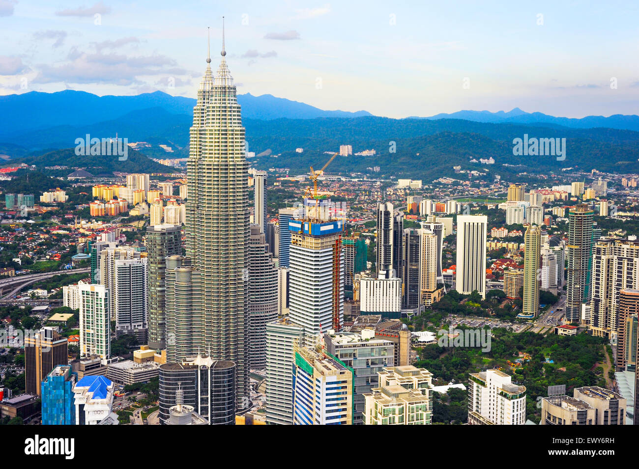 Top view of Kuala Lumpur Downtown at dusk. Malaysia Stock Photo  Alamy