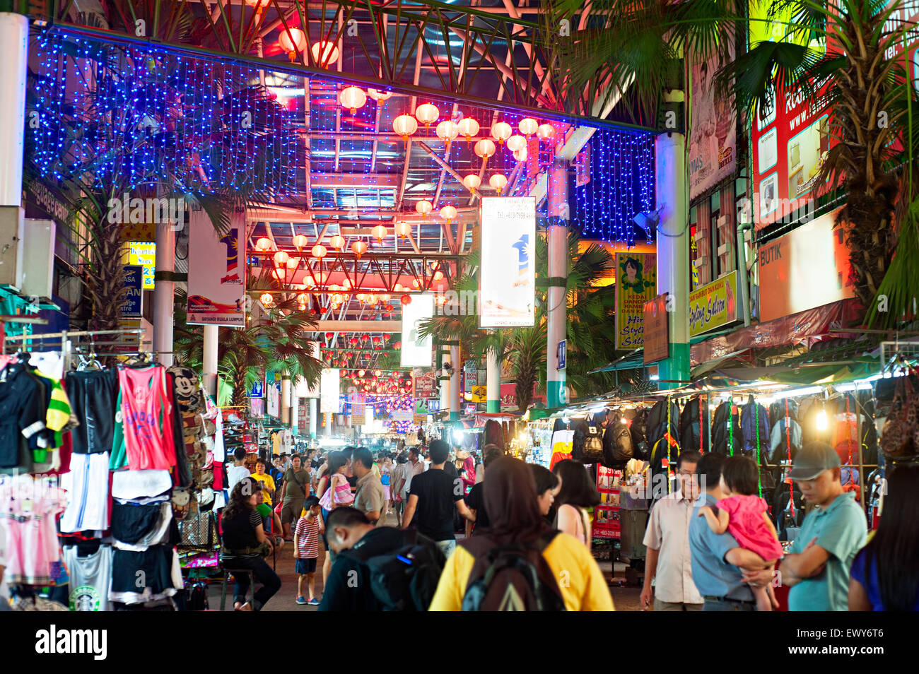 People on Petaling Street in Kuala Lumpur. Malaysia Stock Photo