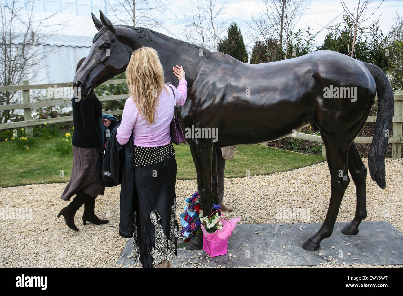 Statue of Best Mate, one of the wonder horses loved by the general