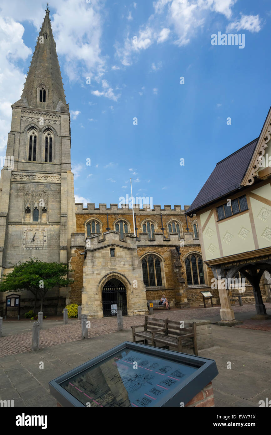 ST DIONYSIUS CHURCH  Market Harborough is located in Leicestershire Stock Photo