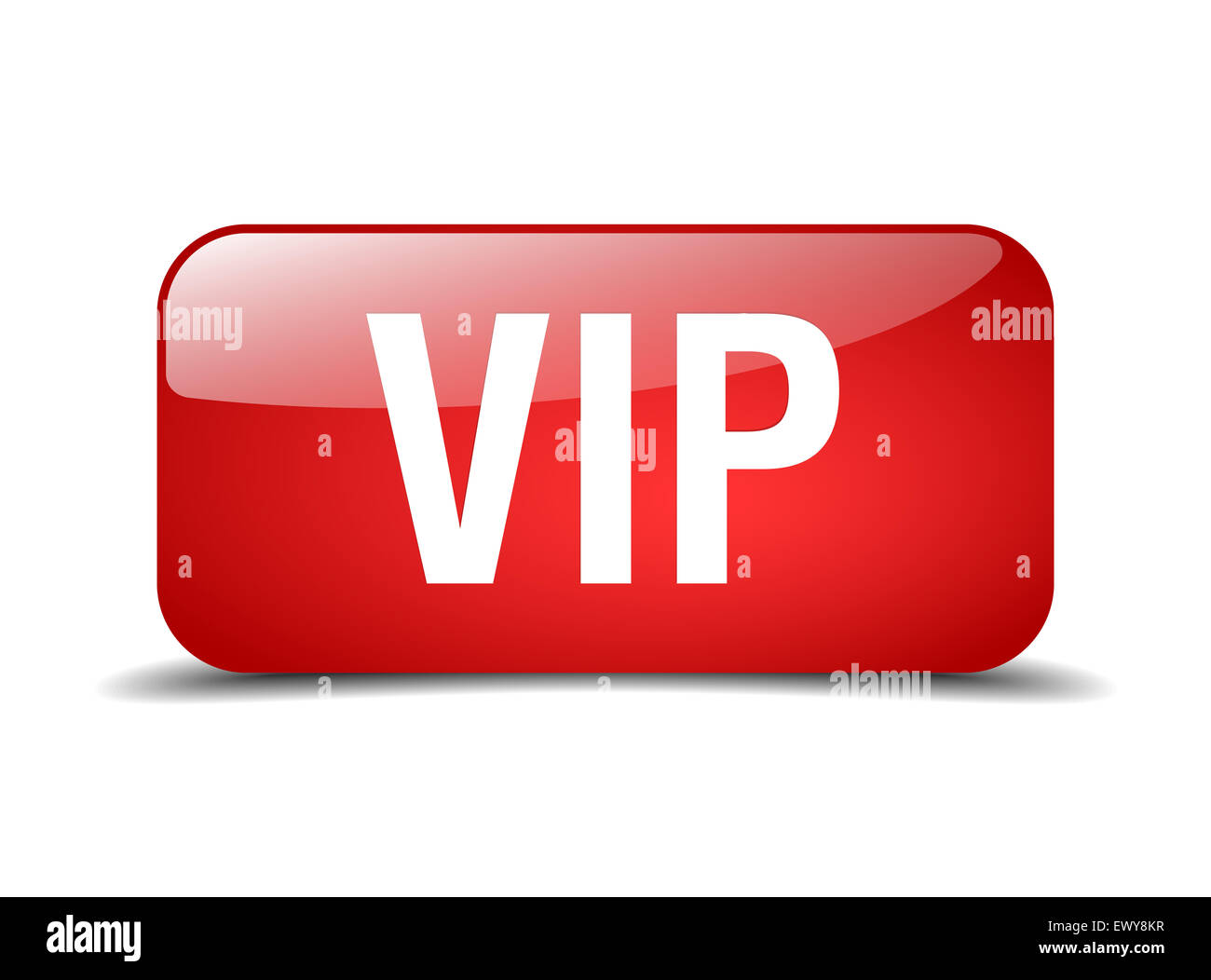 vip red square 3d realistic isolated web button Stock Photo - Alamy