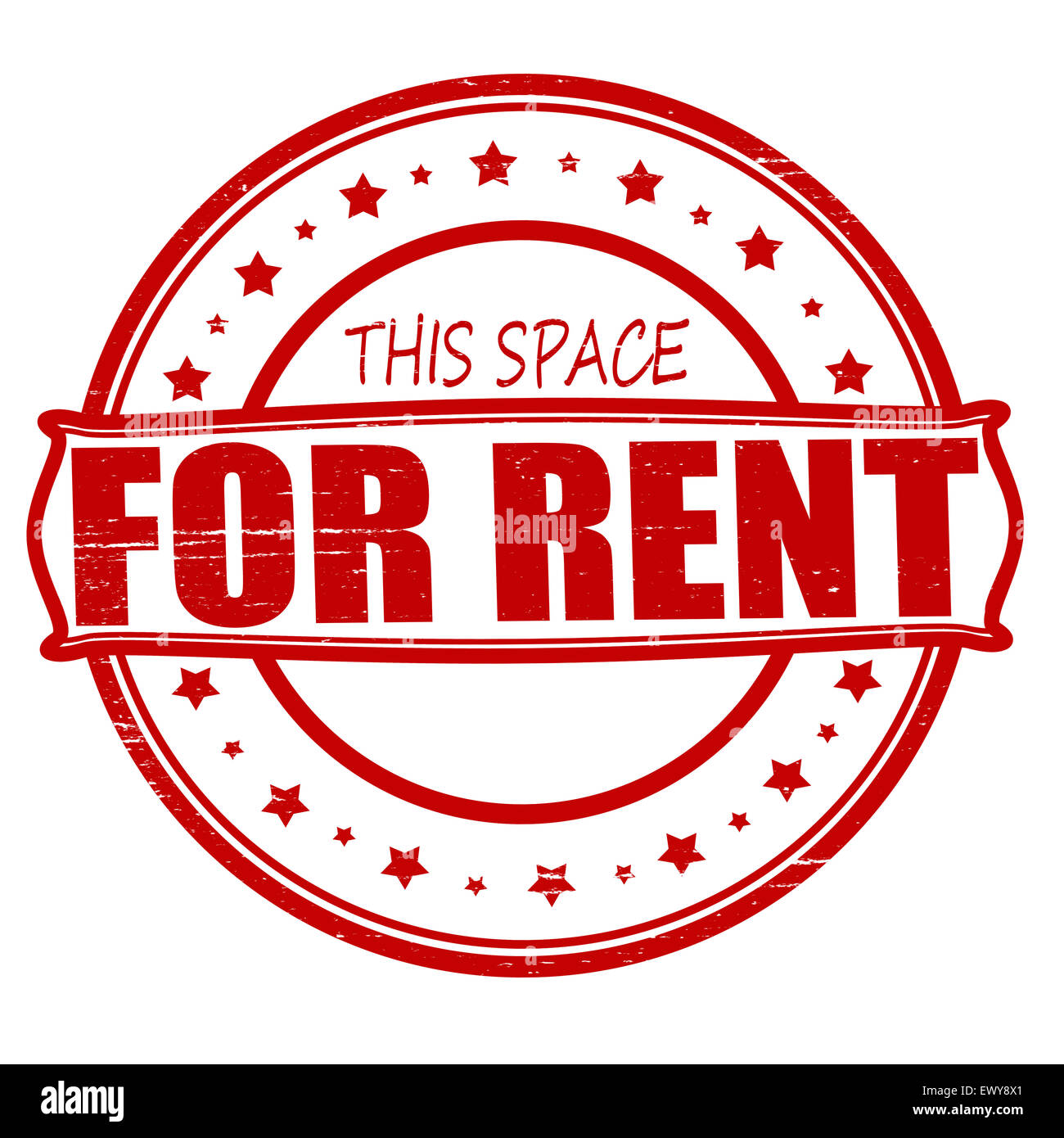 Stamp with text for rent inside, illustration Stock Photo - Alamy