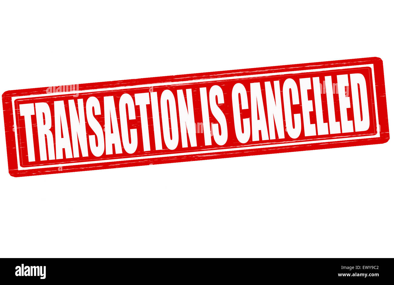 Stamp with text transaction is cancelled inside, illustration Stock Photo