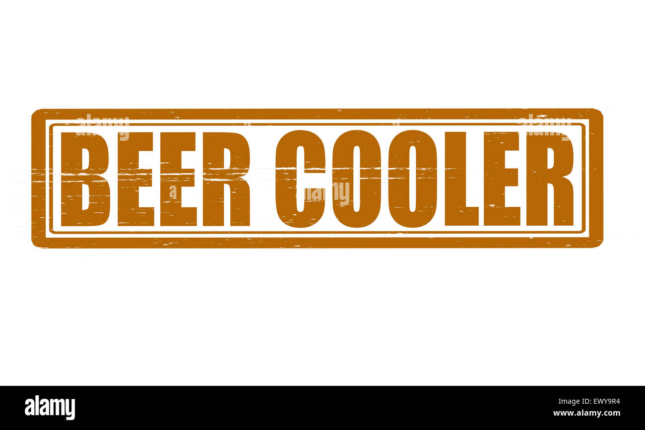 Stamp with text beer cooler inside, illustration Stock Photo