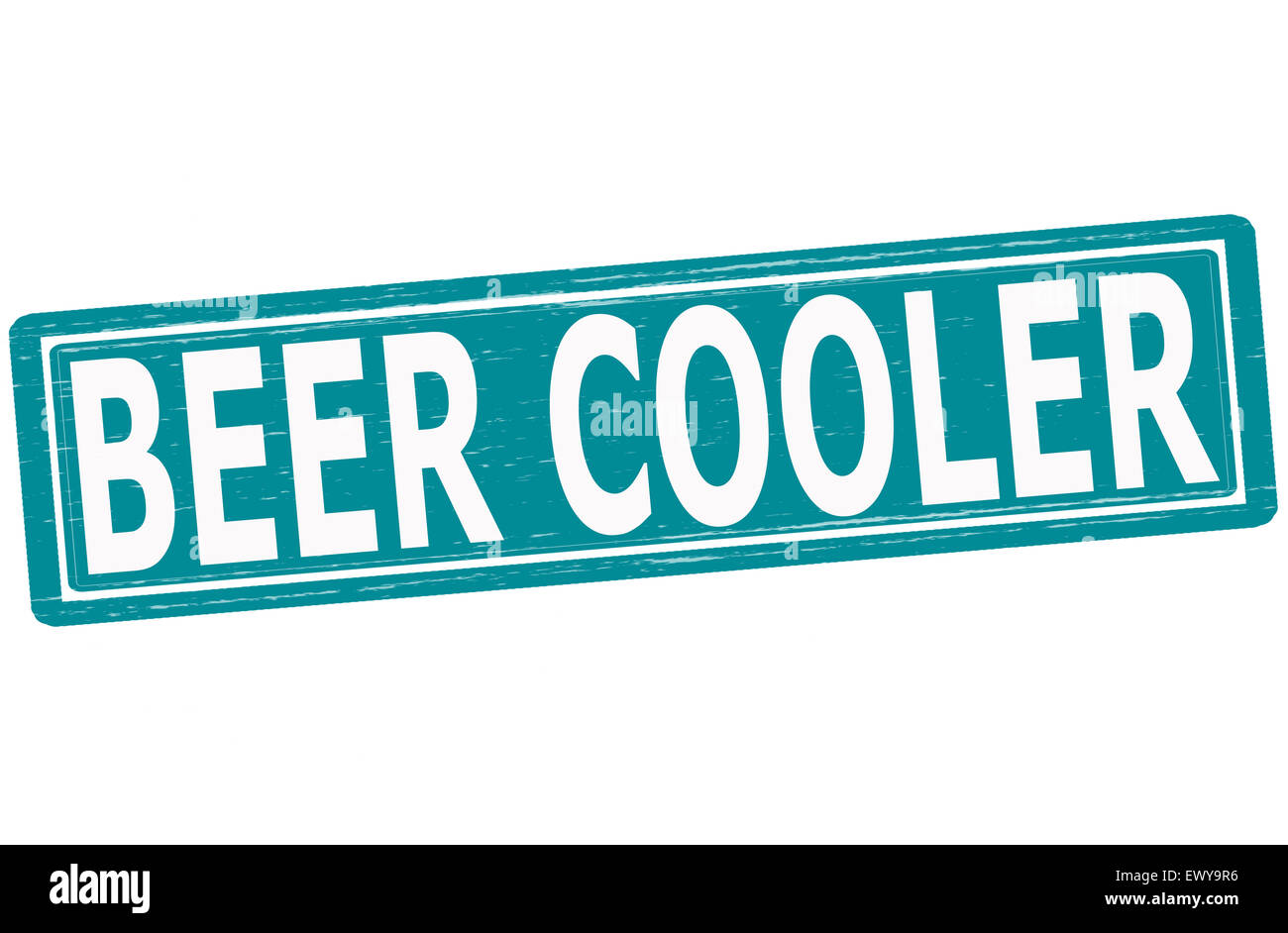 Stamp with text beer cooler inside, illustration Stock Photo