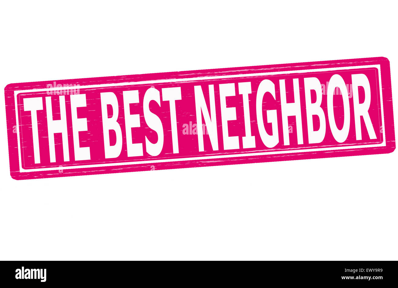 Stamp with text the best neighbor inside, illustration Stock Photo