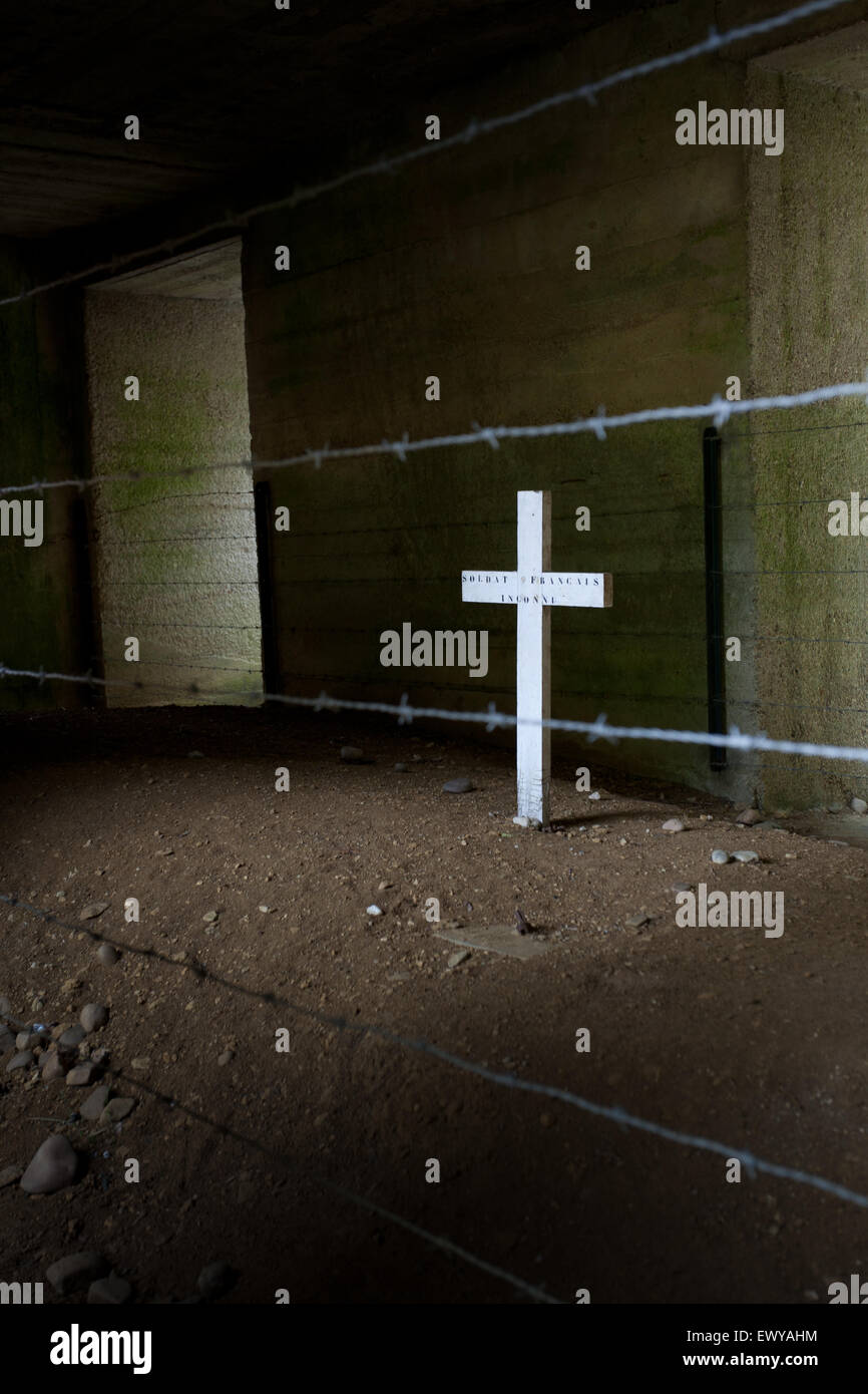 The Bayonet Trench First World War memorial near Verdun in France Stock Photo