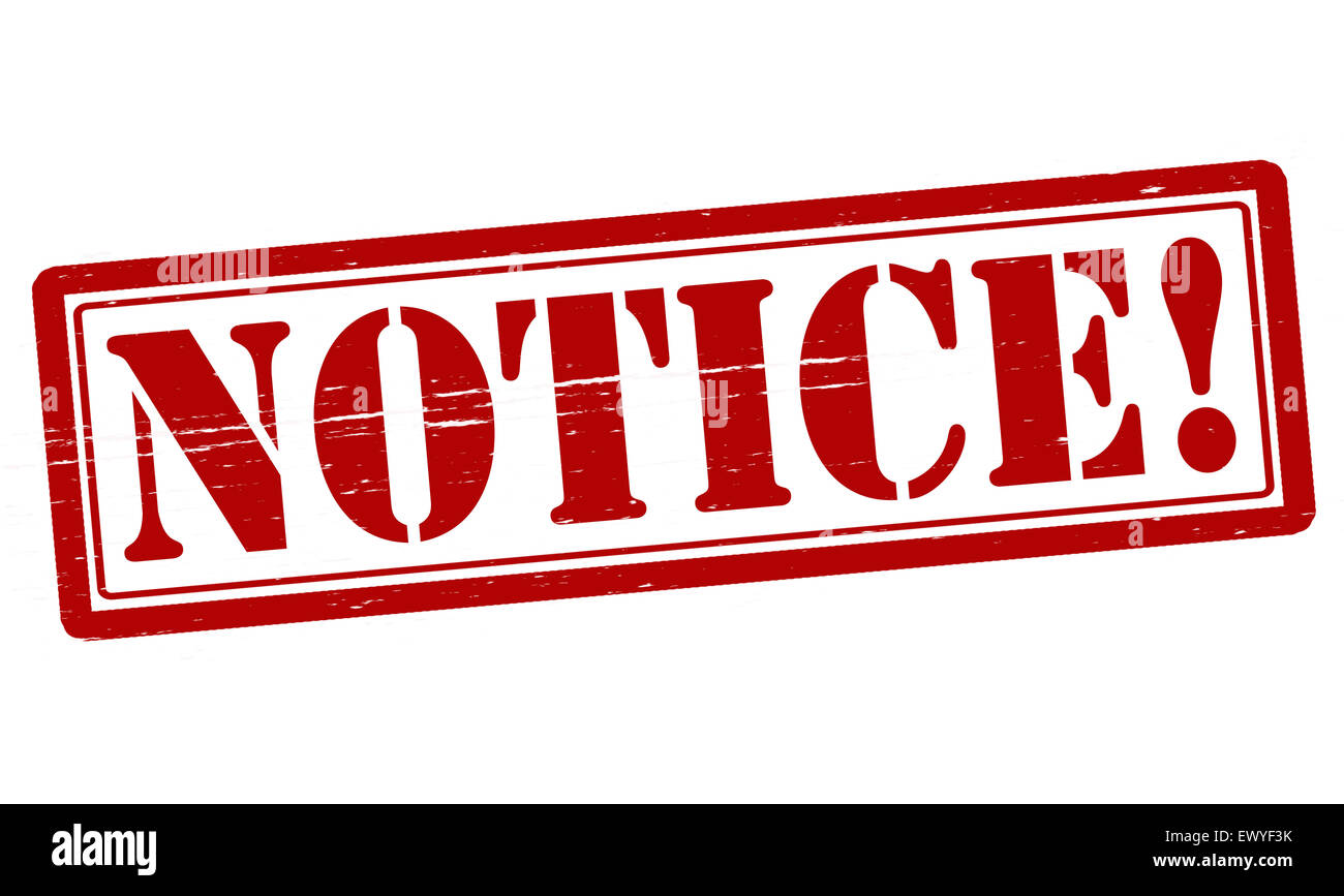 Stamp with word notice inside, illustration Stock Photo Alamy