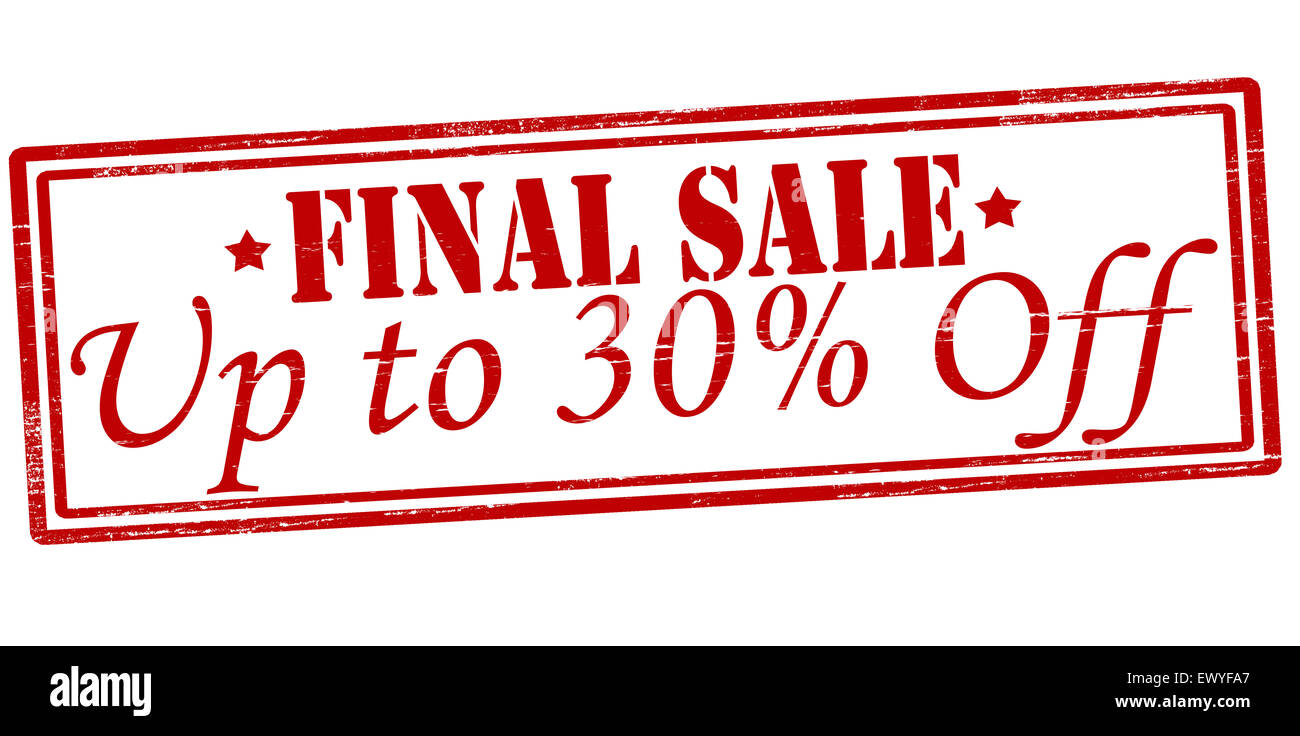 Stamp with text final sale inside, illustration Stock Photo - Alamy