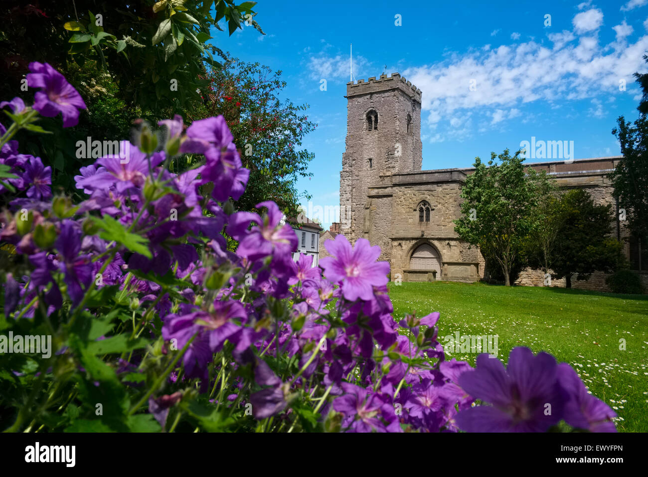 Holy Trinity church, Much Wenlock, Shropshire, England, UK Stock Photo