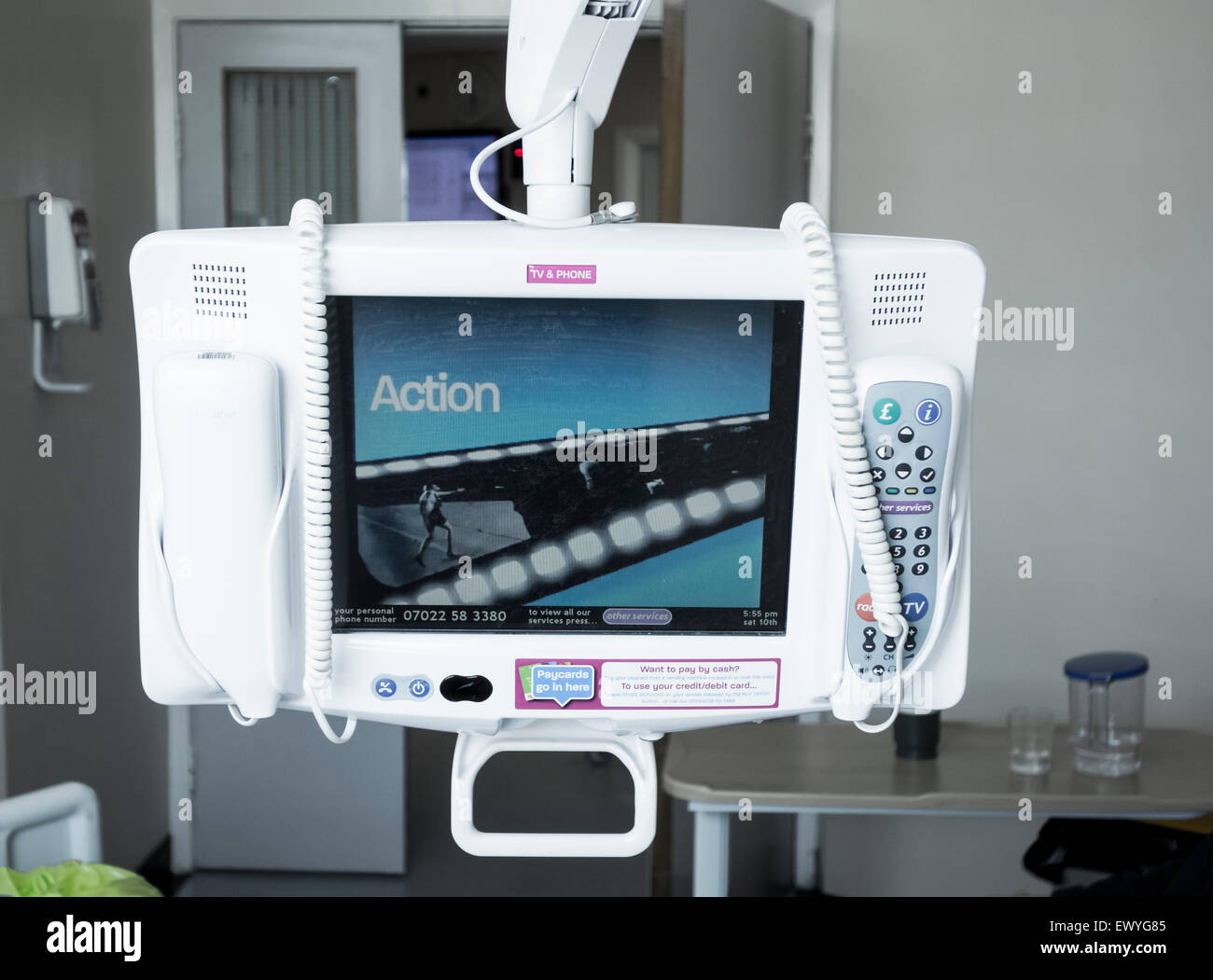 Hospital bed tv hires stock photography and images Alamy