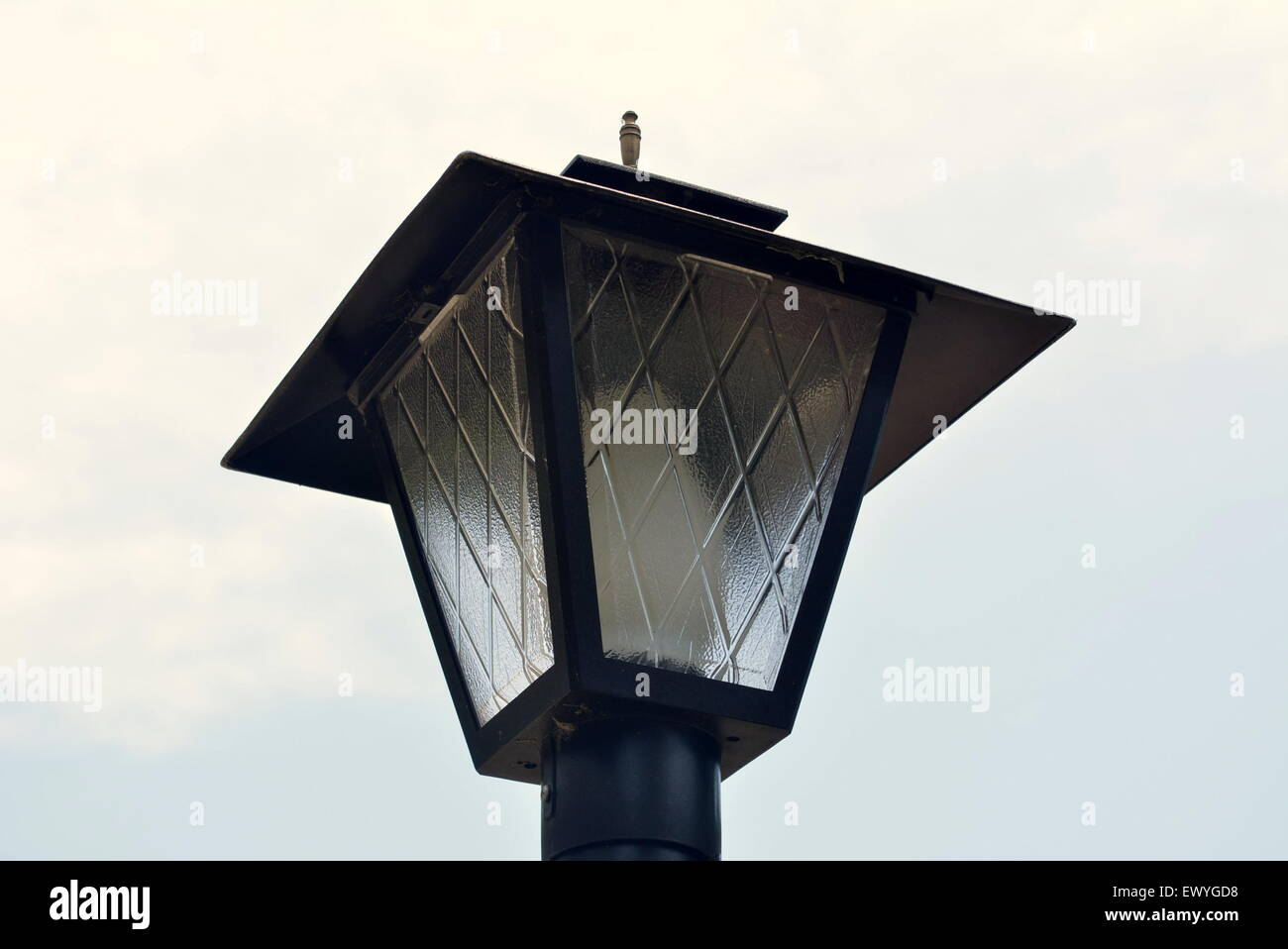 A lamp post light head Stock Photo Alamy