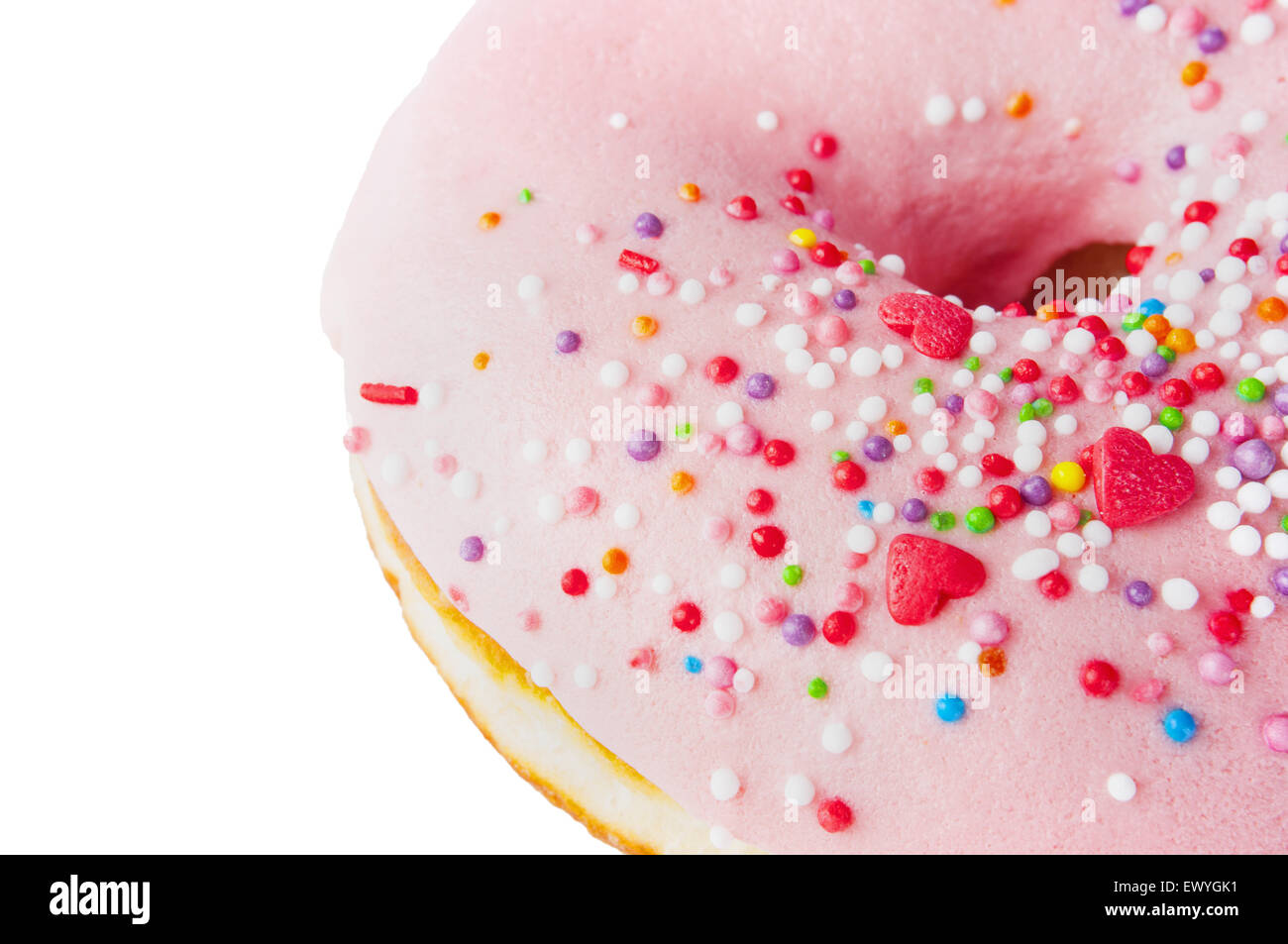 Donut with sprinkles isolated on white Stock Photo - Alamy