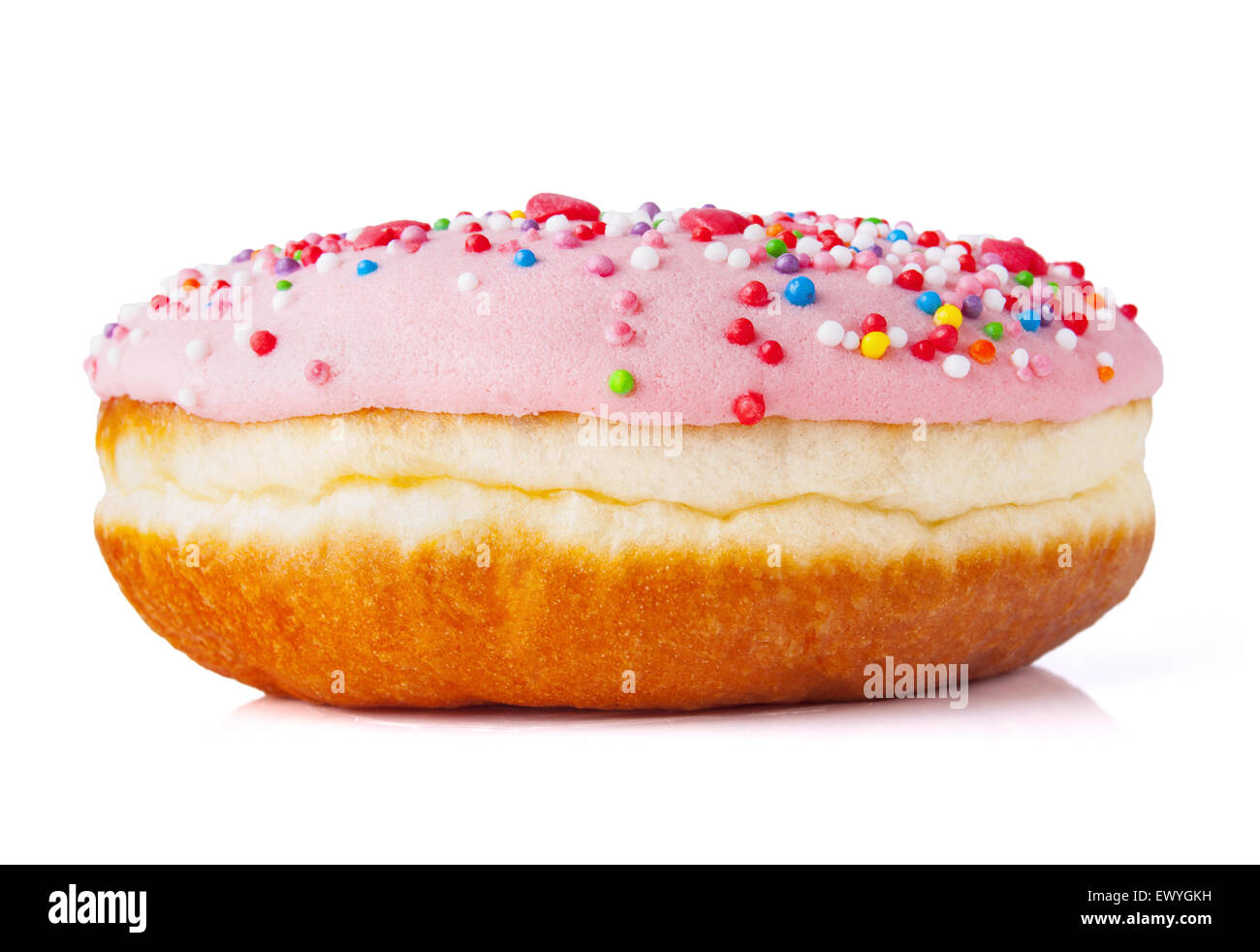 Donut with sprinkles isolated on white Stock Photo Alamy