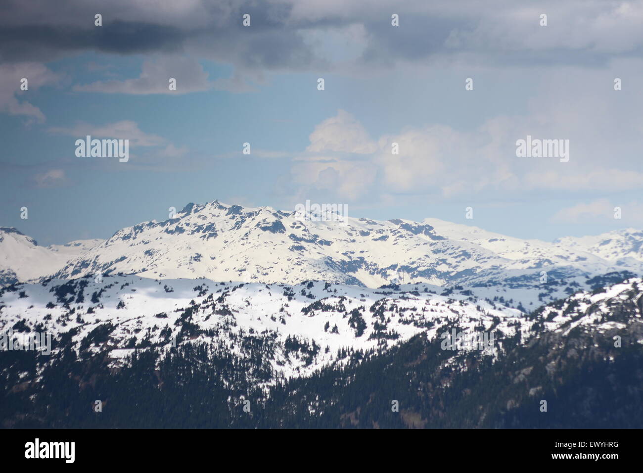 Canadian mountains scene and background ideal advertisements,websites. Stock Photo