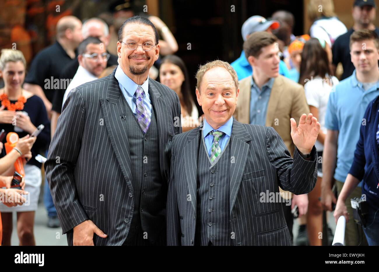 New York, NY, USA. 2nd July, 2015. Penn Jillette, RaymondTeller on ...