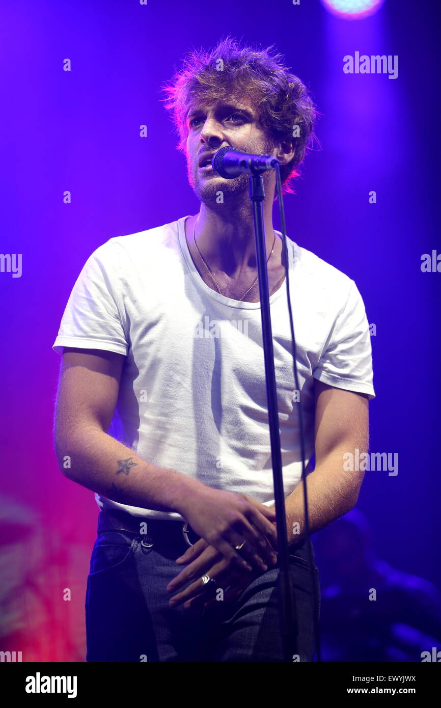 Manchester, UK.  2nd July, 2015. Singer-songwriter Paolo Nutini performs live to a sell out crowd on the first night of Summer In The City Manchester 2015 at Castlefields, Manchester. Credit:  Alamy Live News/Simon Newbury. Stock Photo