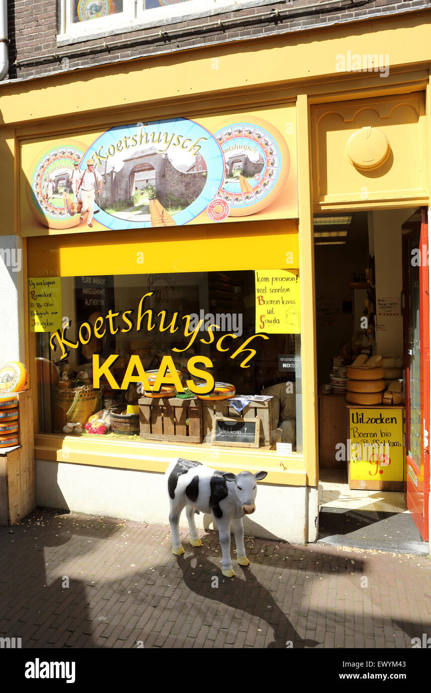 The Koetshuysch Kaas cheese store in Gouda, the Netherlands. The city