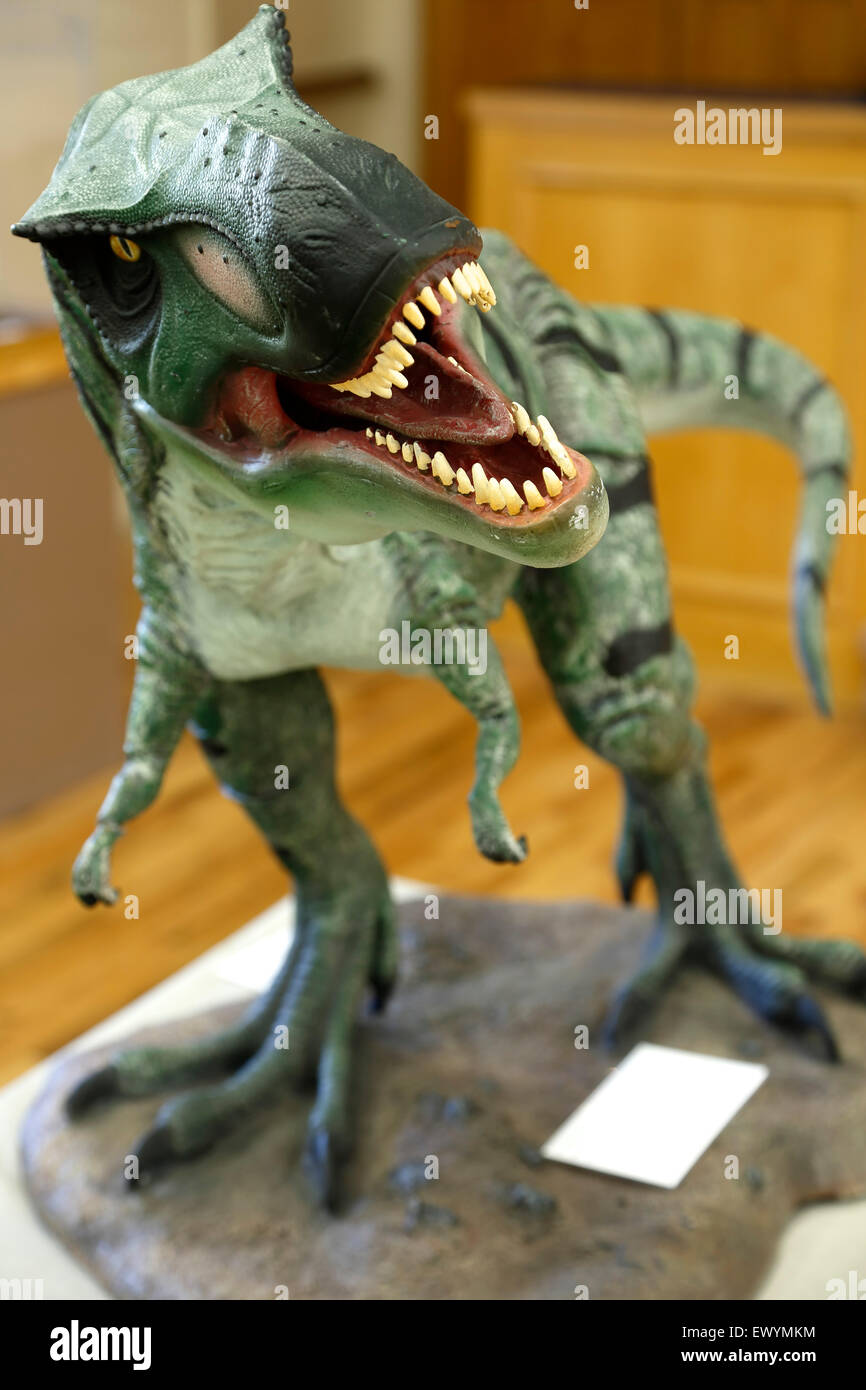 Model of Tyrannosaurus rex (T-Rex) dinosaur, Dinosaur Ridge Discovery Center, Morrison, Colorado USA Stock Photo