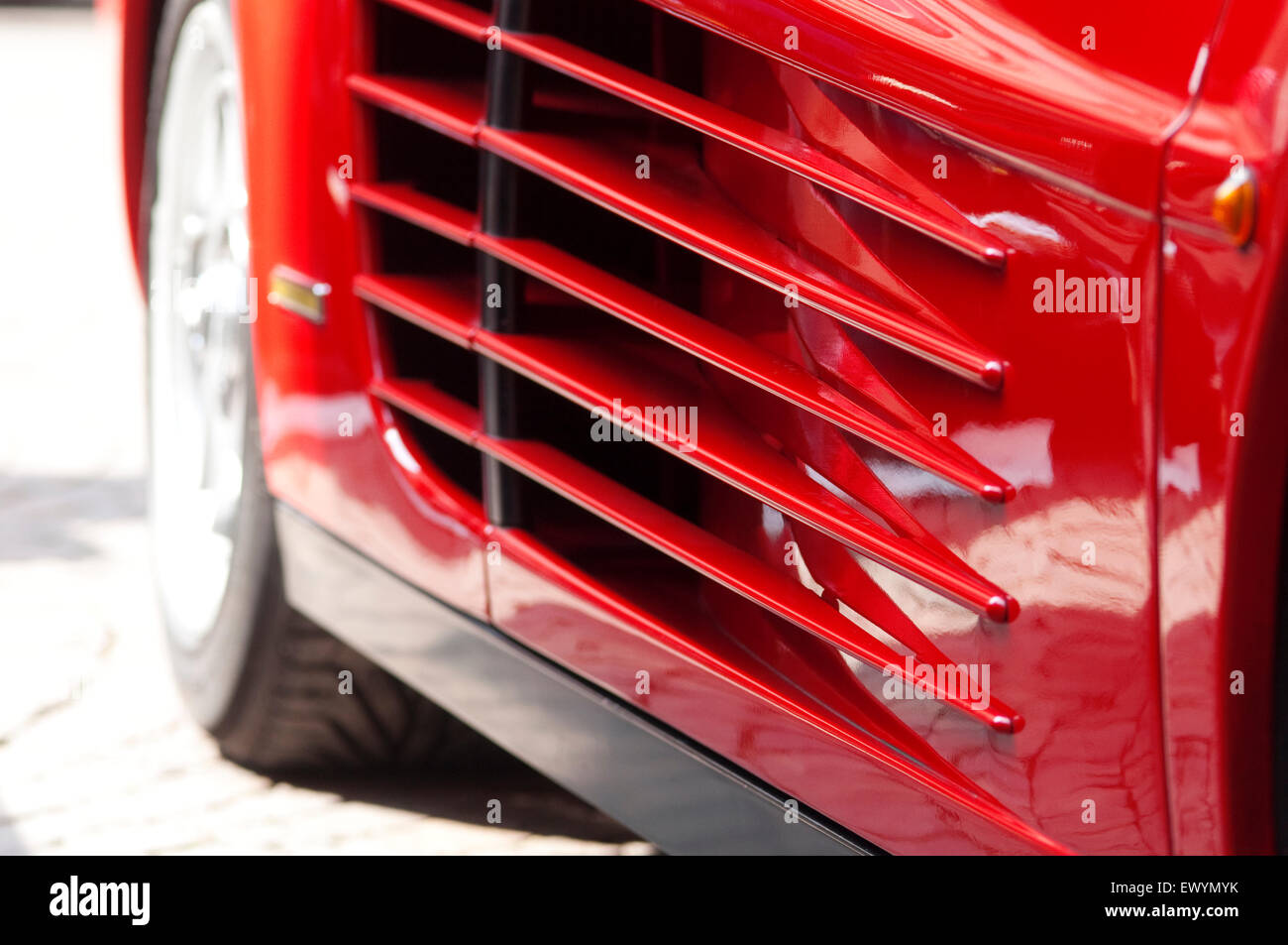 Car, Ferrari Testarossa, Red  Model Stock Photo