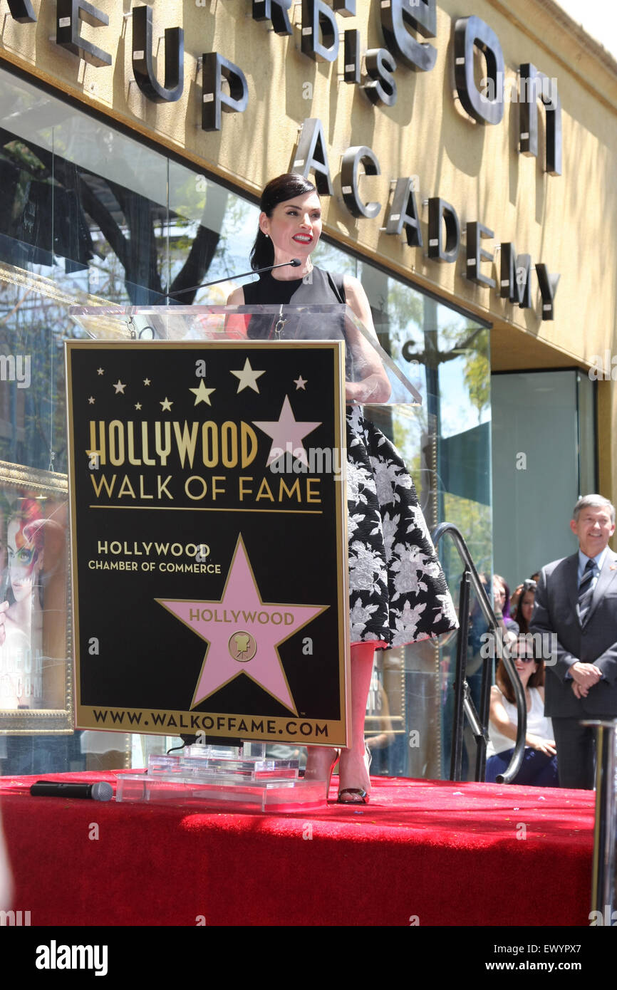 Julianna Margulies honored with a star on the Hollywood Walk of Fame  Featuring: Julianna Margulies Where: Los Angeles, California, United States When: 01 May 2015 C Stock Photo