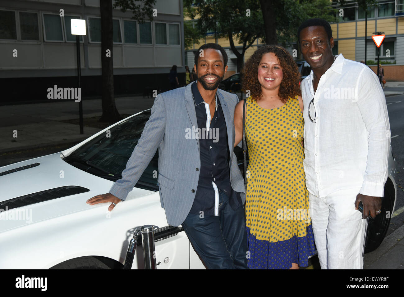 London,UK, 2nd July 2015 : English actor Treva Etienne and Nigerian actor Hakeem Kae-Kazim attends the My Face My Body launch of the Ultimate Beauty Guide at Vanilla London. Photo by See Li/Alamy Live News Stock Photo