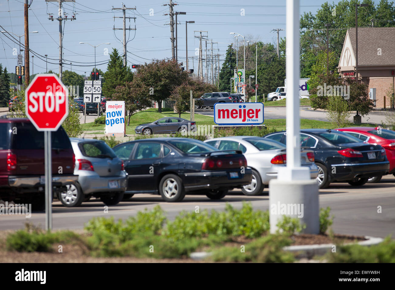 A Meijer supermarket grocery store chain store in Wisconsin. Meijer