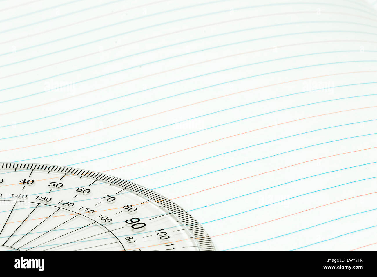 Geometry ruler with white paper Stock Photo - Alamy