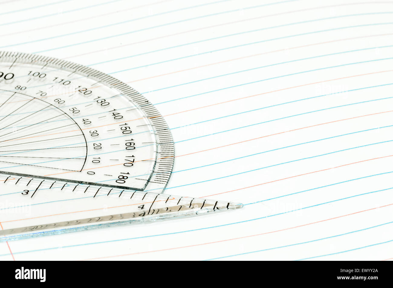 Geometry ruler and white paper Stock Photo - Alamy