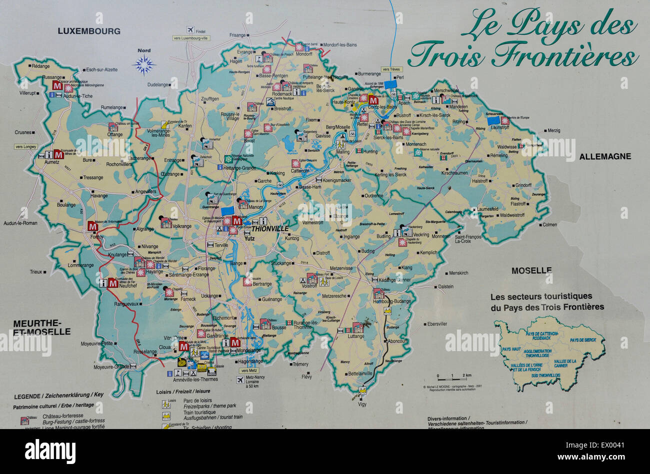 Ouvrage Hackenberg,map,Maginot line,WWII,Veckring,Moselle,Lorraine,France Stock Photo