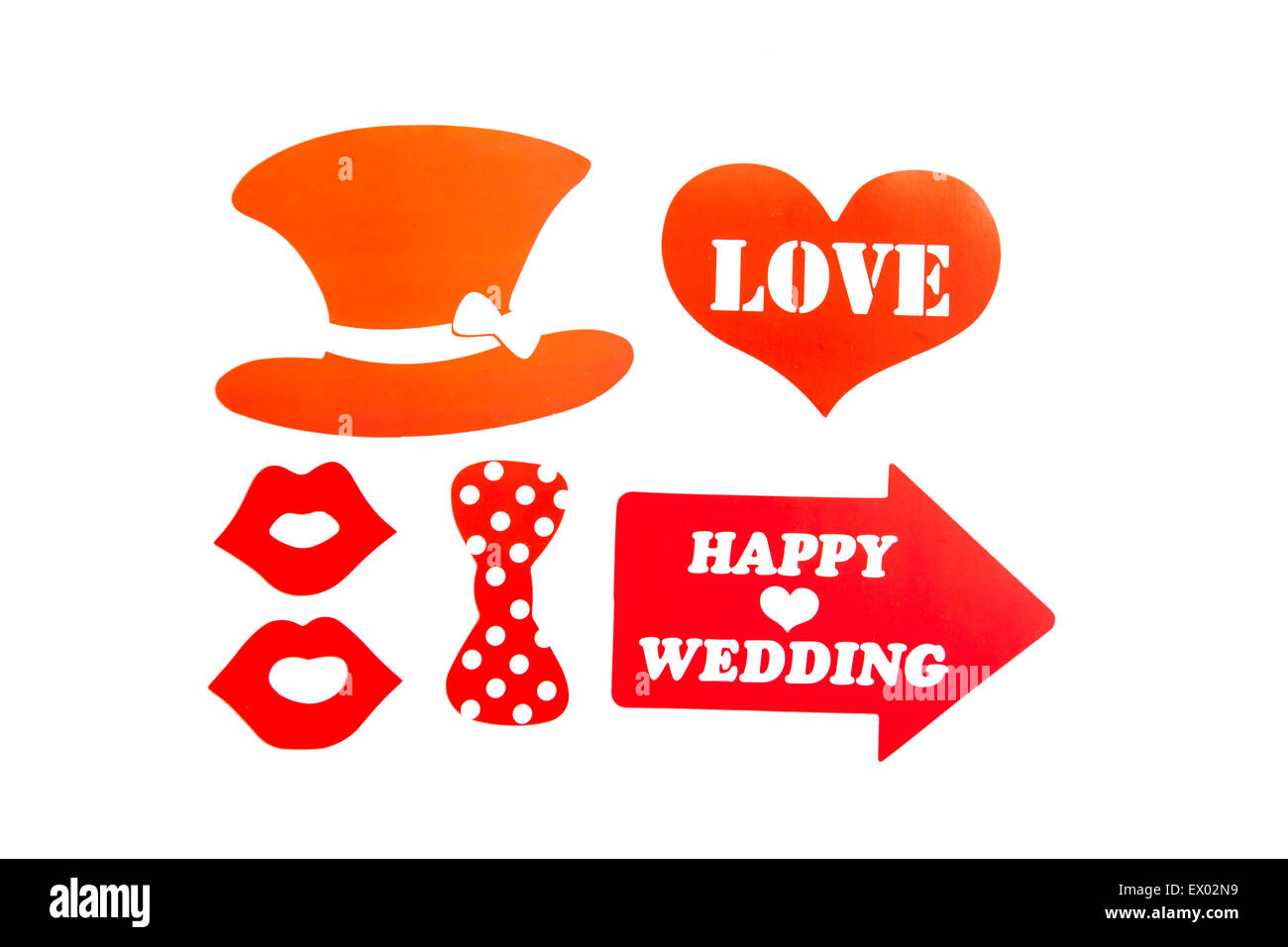 Photobooth Birthday and Party Set glasses, hats, crowns, masks, lips