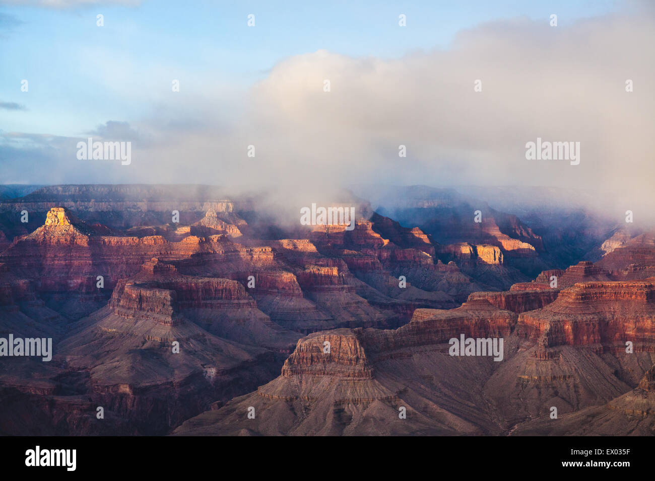 View of low cloud over Grand Canyon, Arizona, USA Stock Photo