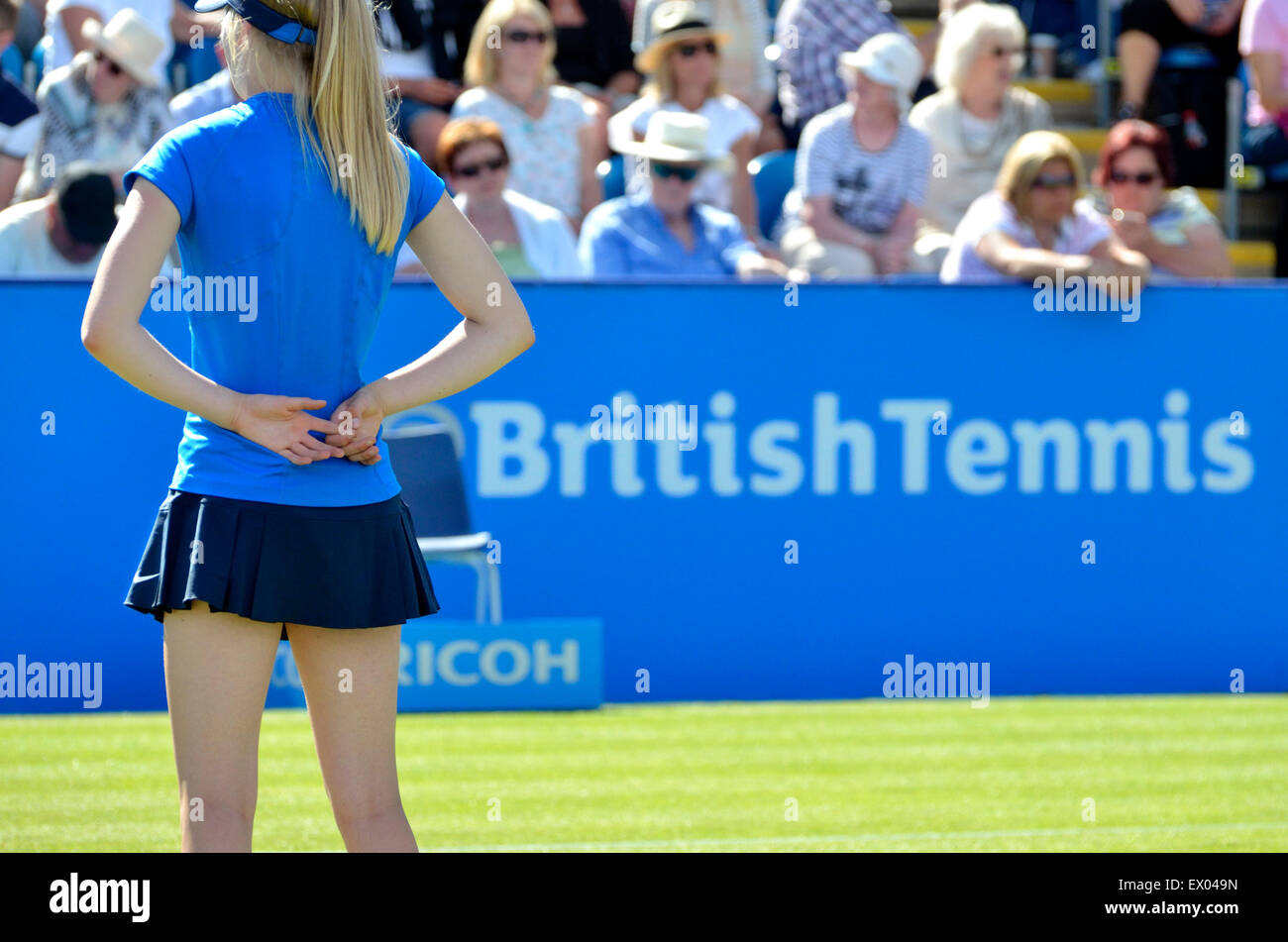 Ball girl at the Aegon International tournament at Eastbourne, 2015 Stock Photo Alamy