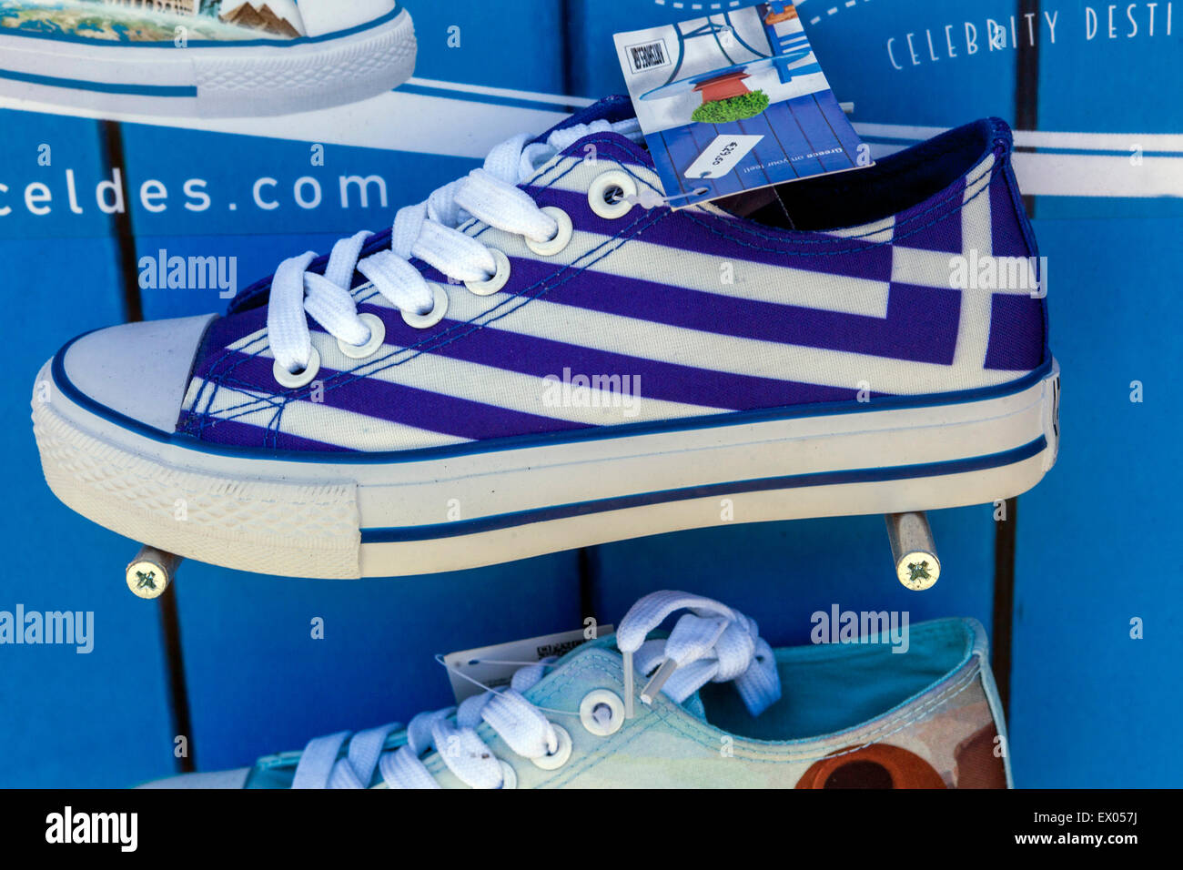 Greek Sneakers, shop, Rethymno, Crete, Greece Stock Photo - Alamy