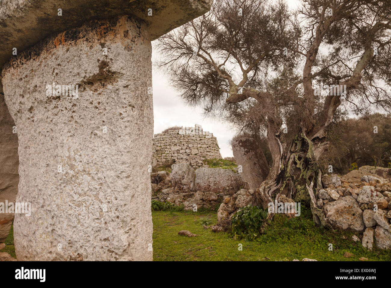 Talati de Dalt. Talayotic settlement.  Minorca. Balearics islands. Spain. Europe Stock Photo