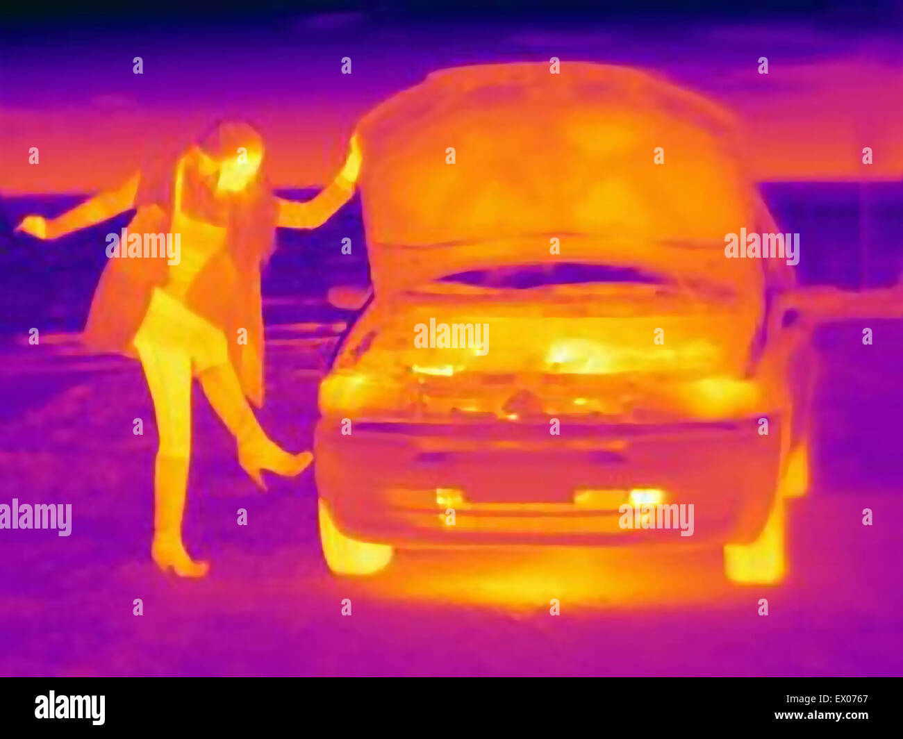 Car engine infrared thermal image hi-res stock photography and images -  Alamy