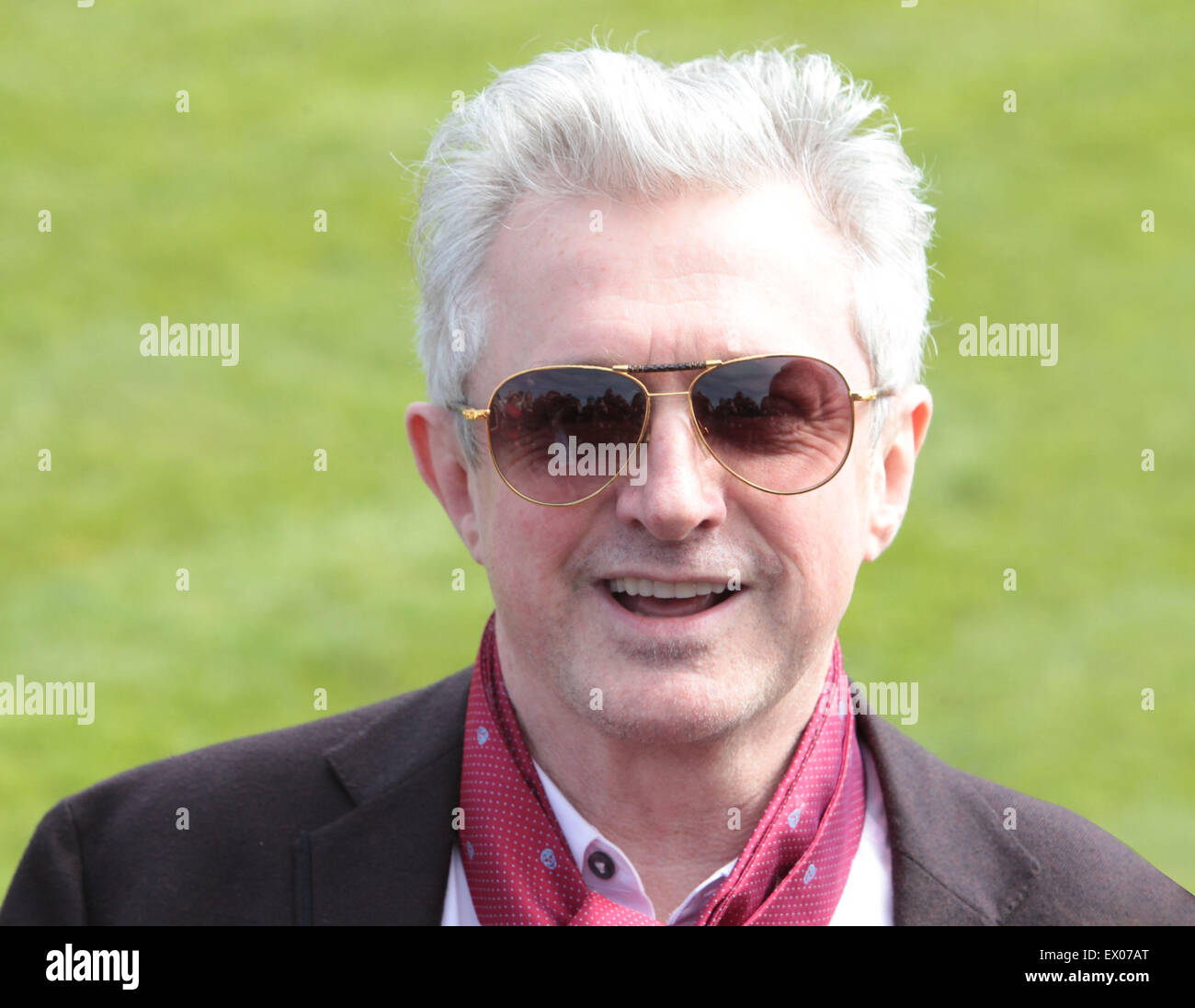 Louis Walsh at the final of the Gold Fever Best Dressed Competition at Gold Fever Ladies Day during The Punchestown Festival 2015  Featuring: Louis Walsh Where: Dublin, Ireland When: 01 May 2015 C Stock Photo