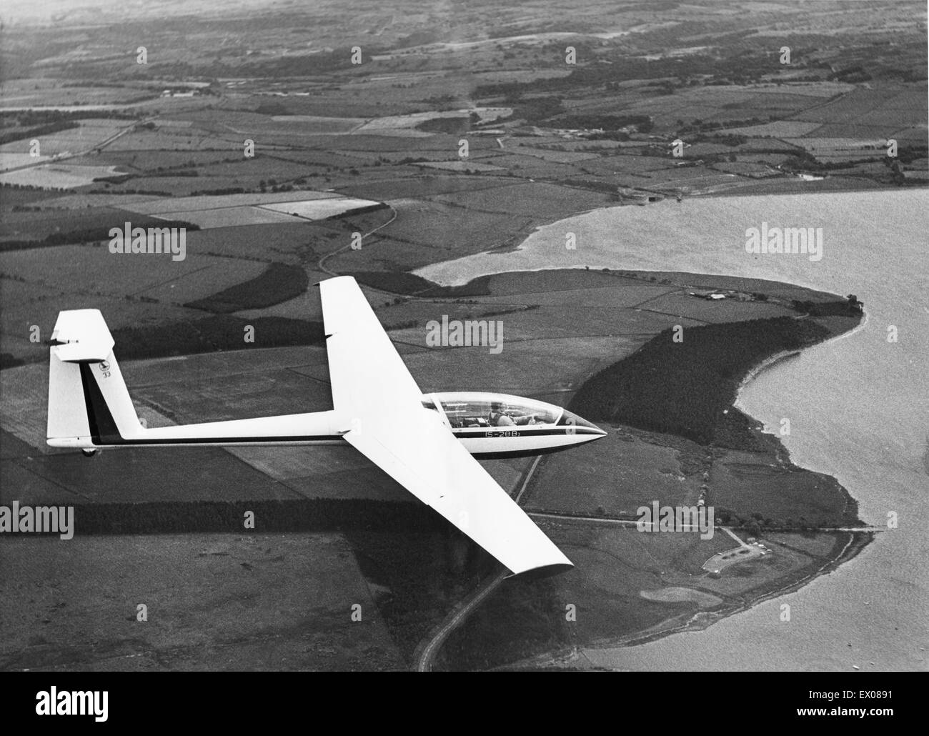 Gliding over Northumberland. 3rd July 1977 Stock Photo Alamy