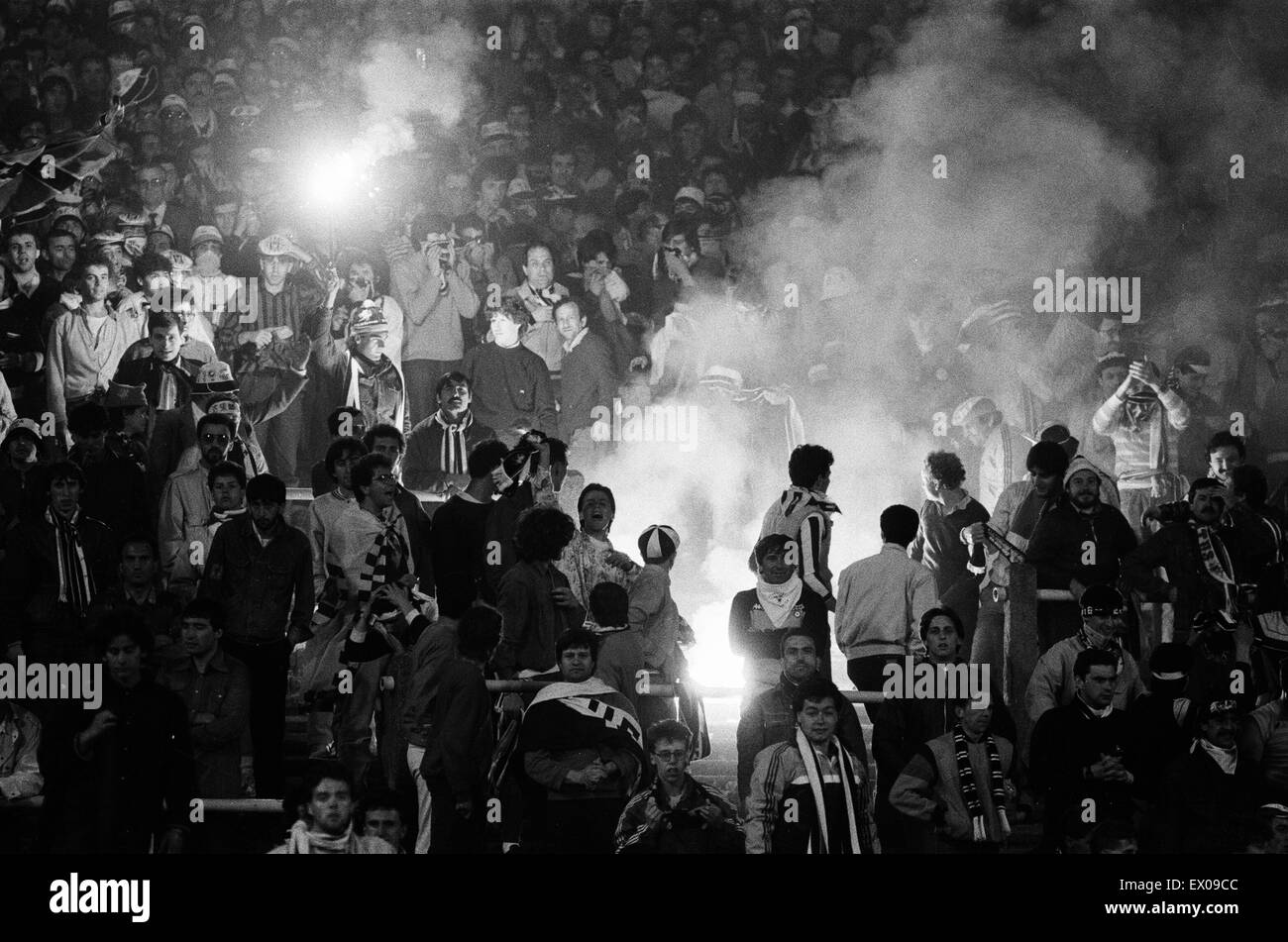 Juventus 1-0 Liverpool, 1985 European Cup Final, Heysel Stadium, Brussels, Wednesday 29th May 1985. Crowd Violence. Stock Photo